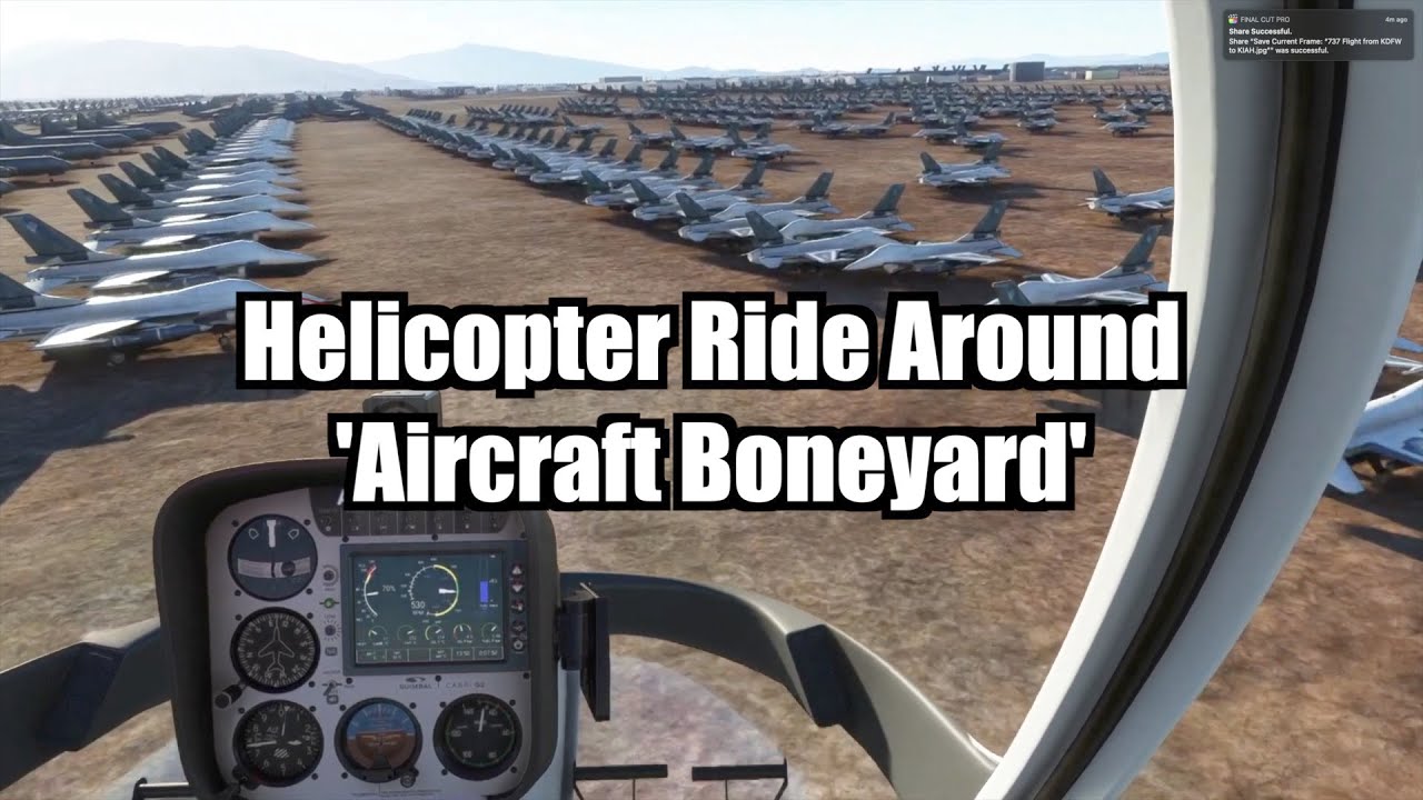 Low-Level Helicopter Adventure | Exploring the Davis-Monthan Airplane Graveyard in MSFS 2020