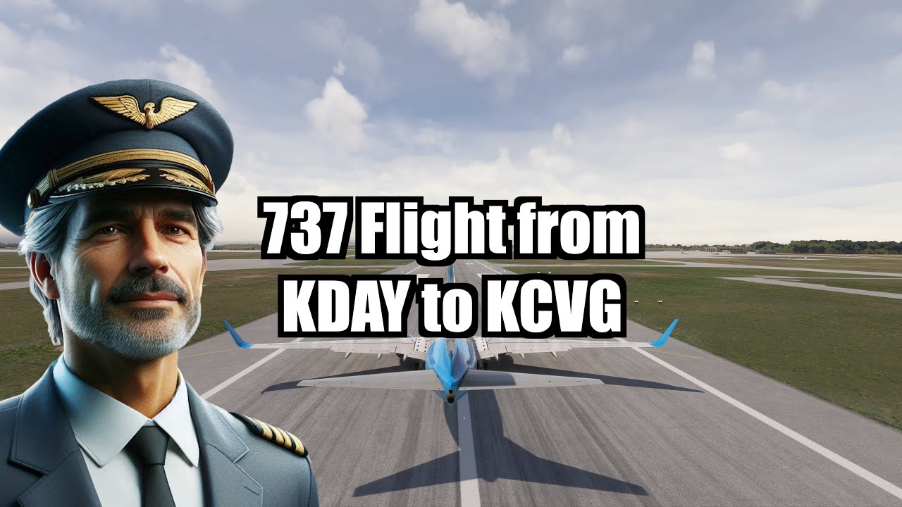 Boeing 737 Flight Tutorial: KDAY to KCVG | PMDG
