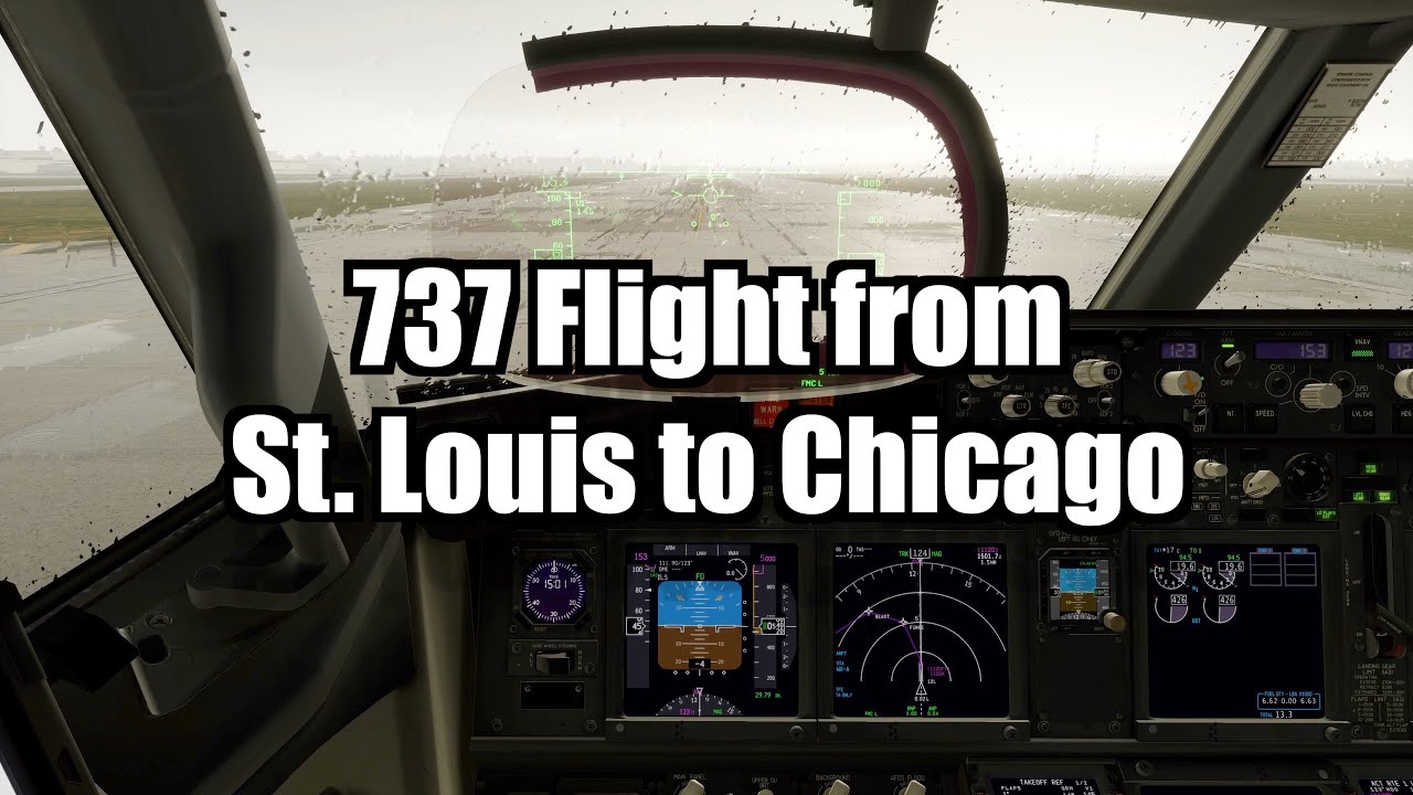 737 Flight from St. Louis to Chicago | X-Plane 12 Zibo Mod